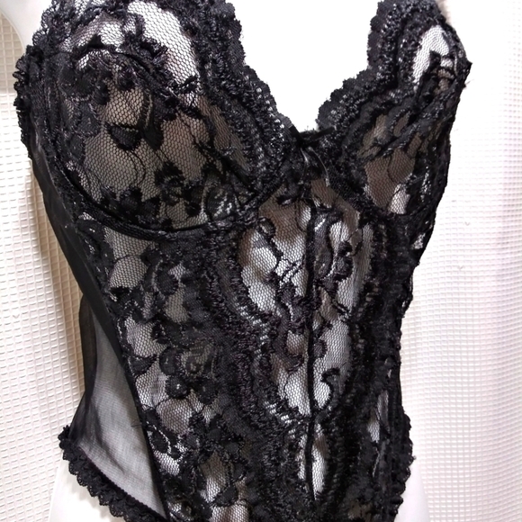 SEXY black lace Teddy negligee - Picture 4 of 8